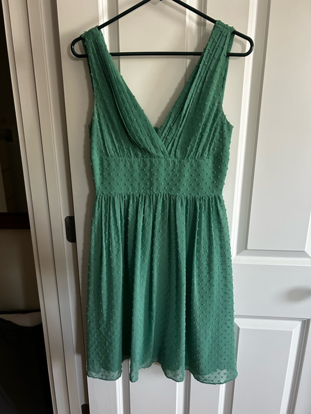 J. Crew Green Flare Dress